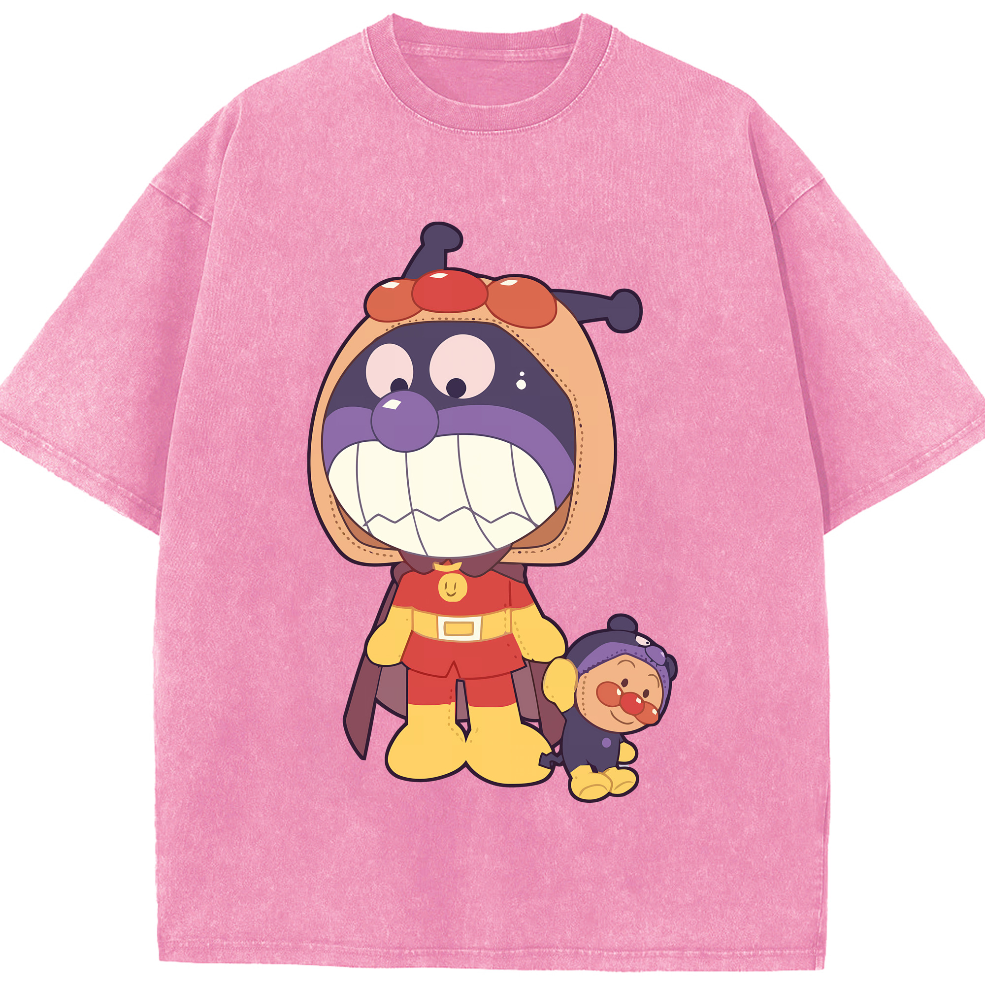 （画像用） アンパンマン Anpanman 綿100% ヴィンテージ風 半袖Tシャツ（フロントプリント）